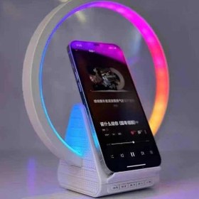 شارژر وایرلس سه کاره به همراه اسپیکر و رینگ لاییت BT256