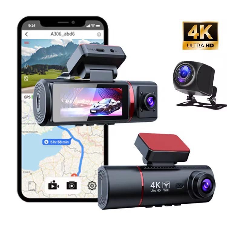 دوربین ثبت وقایع 4K ultra HDسه دوربینه