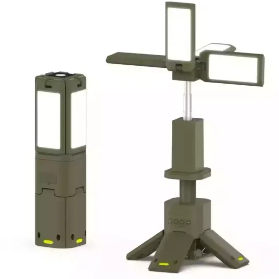 چراغ کمپینگ پایه دار فضای باز چهار جهته مدل CAMPING LIGHT Z2