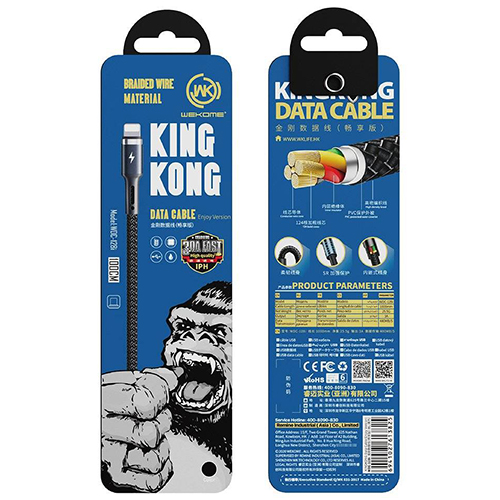 کابل پک فلزی آیفون KINGKONG مدلWDC-128i